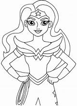 Coloring Sheets Pages Wonder Woman Super Superhero Colouring Hero sketch template