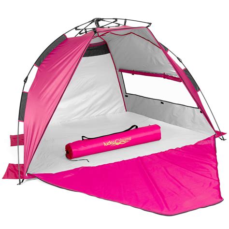 lucky bums easy pop  beach tent sun canopy pink backpackingtents beach tent pop  beach