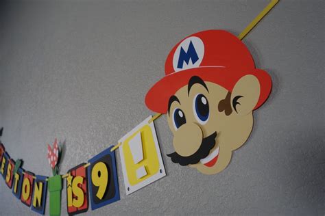 Super Mario Birthday Banner Mario Birthday Banner Super Mario
