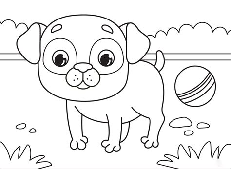 coloring pages  baby pugs boringpopcom