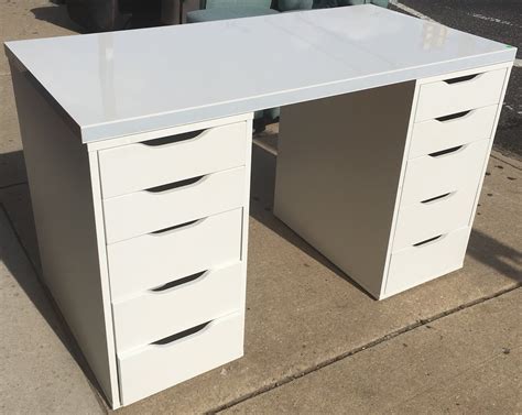 uhuru furniture collectibles white desk   drawers