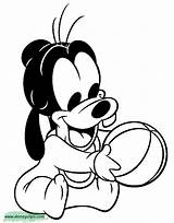 Baby Goofy Coloring Pages Disney Babies Wacky Cartoon Printable Minnie Mickey Color Drawing Mouse Characters Pluto Cute Donald Disneyclips Book sketch template