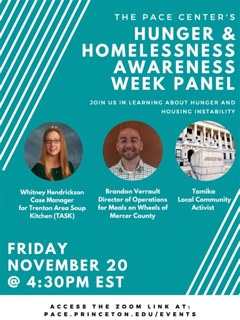 hunger and homelessness awareness week panel pace center for civic engagement