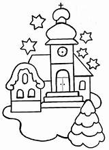 Noel Colorat Navidad Eglise Hiver Craciun Biserici Desene Mewarnai Casute Mansiones Planse Gs Gereja Fise Colorier sketch template
