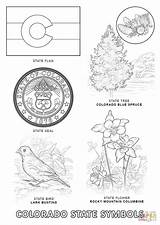 Colorado Coloring State Symbols Pages Printable Printables Color Designlooter 1020 1440px 78kb Supercoloring sketch template