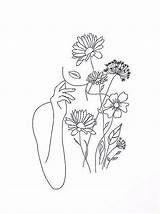 Blumen Minimalistische Zeichnung Zeichnungen No10 Sedsk Abstrakte sketch template