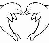 Dolphin Coloring Pages Baby Cute Dolphins Printable Realistic Colouring Print Color Template Getdrawings Getcolorings Colouri Colorings sketch template