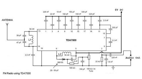 cheap cost single chip fm radio circuit diagram electronic circuits diagram