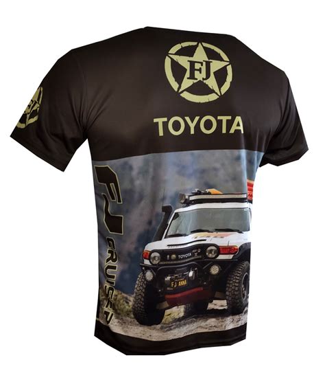 toyota fj cruiser t shirt with logo and all over printed