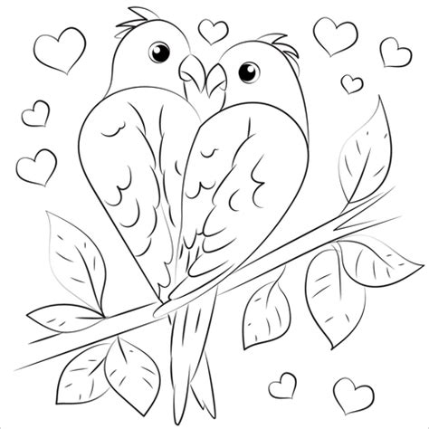 printable love birds coloring pages love birds coloring page coloring