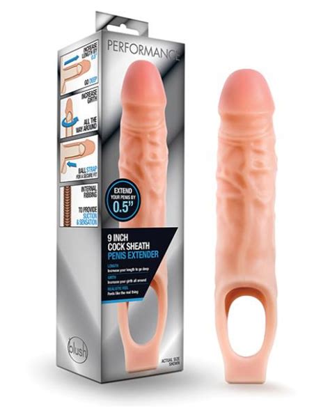Performance 9 Inches Cock Sheath Penis Extender Beige On