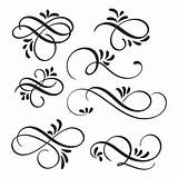 Calligraphy Flourish Vector Decorative Vintage Whorls Eps10 Illustration Clipart Vectors Vecteezy Graphics sketch template