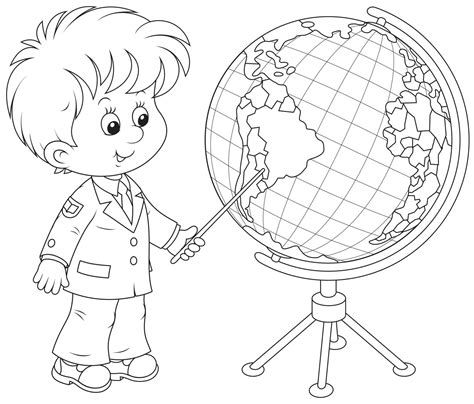 grader   globe coloring pages