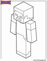 Minecraft Coloring Pages Steve Printable Colouring Color Print Clipart Popularmmos Popular Library Template sketch template