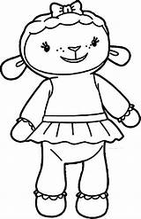 Coloring Mcstuffins Doc Sheep Lambie Pages Wecoloringpage sketch template