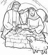 Jesus Coloring Bible Pages Christmas Story Born Nativity Colouring Color Baby Birth Kids Tocolor Preschool Stable Visit Print Place Book sketch template