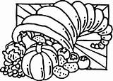 Thanksgiving Cornucopia Coloring Pages Kids Color Cute November Turkey Sheets Clipart Activity Projects Month Z31 Purplekittyyarns sketch template