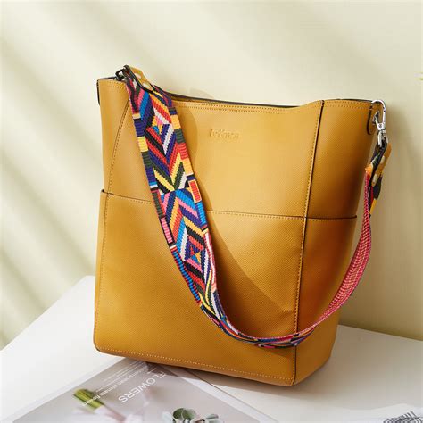 home women handbag designer vegan leather hobo handbags shoulder bucket crossbody purse color