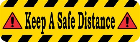 safe distance sticker vinyl business caution sign decal stickertalk