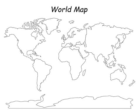 simple world map outline world map printable world map outline