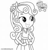 Pages Sweetie Belle Coloring Pony Little Template Equestria Girls sketch template