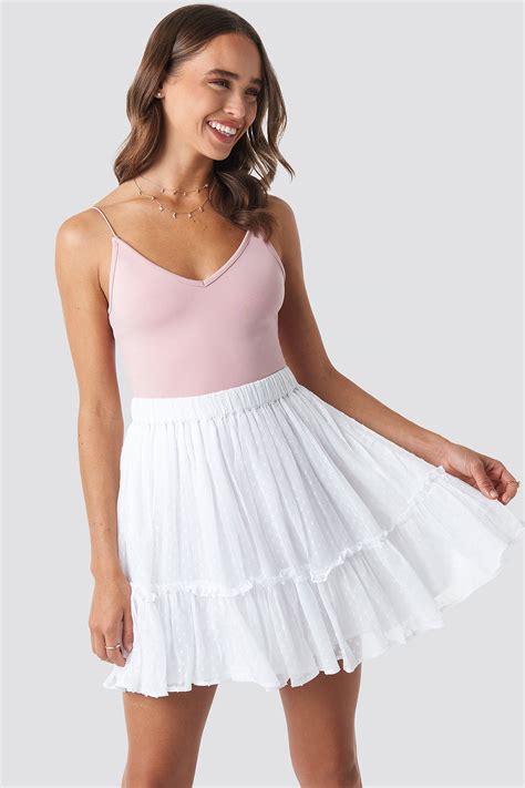 Flowy Mini Skirt White Na Kd