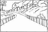 Coloring Pages Landscape Fall Scenery Color Mountain Getdrawings Getcolorings Drawing Lands sketch template