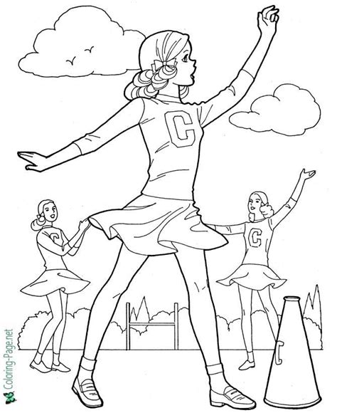cheerleaders coloring page