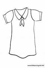 Uniform Coloring Outline Pages Clothes Pajama Template Outlines Blouse Flashcards Flashcard Dress Print Templates Girls sketch template