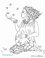 Coloring Gaia Pages Greek Mother Goddess Earth Aphrodite Drawing God Color Hermes Books Hellokids Para Colorir Nature Easy Mythology Pregnant sketch template