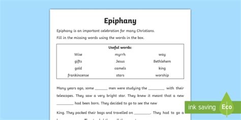 ks writing  epiphany differentiated worksheet worksheets