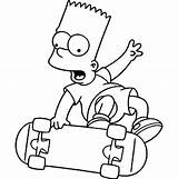 Bart Simpson Simpsons Coloring Pages Skateboard Drawing Skateboarding Para Desenho Colorir Desenhos Drawings Pintar Maggie Cartoon Kids Printable Desenhar Imprimir sketch template