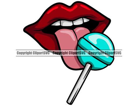 lips tongue lick licking sucker suck sucking lollipop mouth etsy