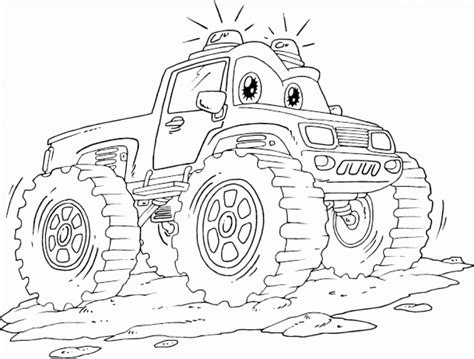 monster truck coloring pages  print