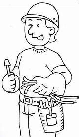 Electrician Coloring Pages Getcolorings People Printable sketch template