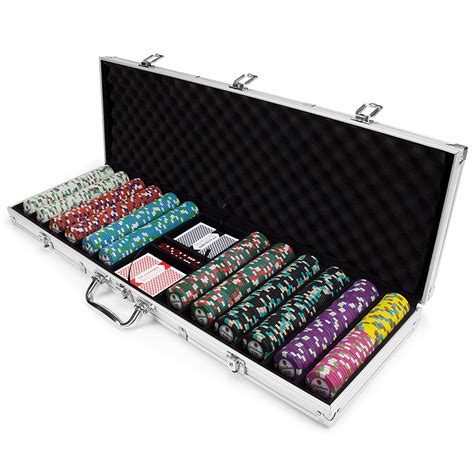 pcs showdown poker chip set  aluminum carry case  gram