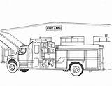 Pompier Camion Colorier Coloriages Realistic Feuerwehrautos Dept sketch template