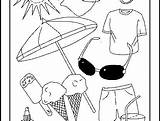 Hot Weather Colouring sketch template
