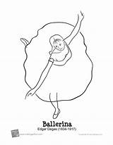 Degas Edgar Ballerina Makingartfun Maf Printit sketch template