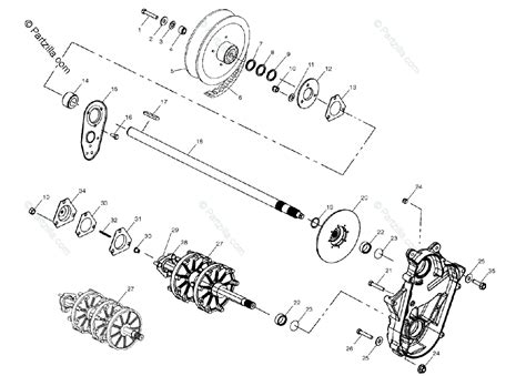 polaris snowmobile  oem parts diagram  drive train partzillacom