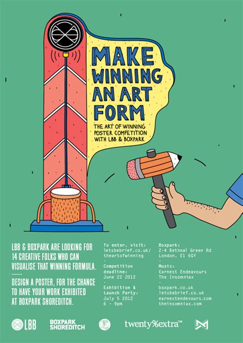art  winning poster competition  lbb boxpark shoreditch