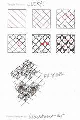 Zentangle Drawing Lucky Tanglepatterns Patterns sketch template