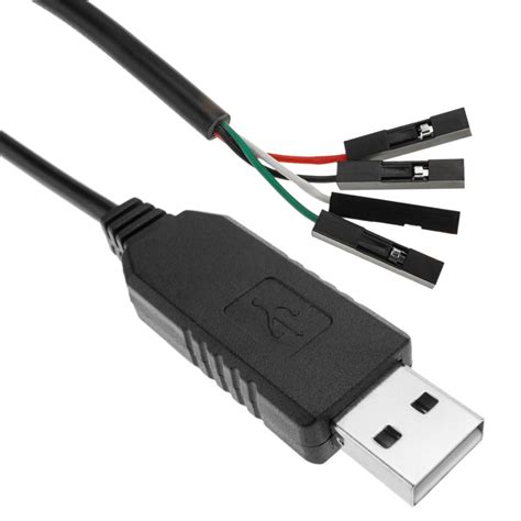 serial cable adapter rs ttl  pin  usb  arduino plhx cablematic