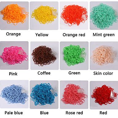 baoguangpcs rainbow color loom fashion loom rubber bandpackage  clipassorted colors