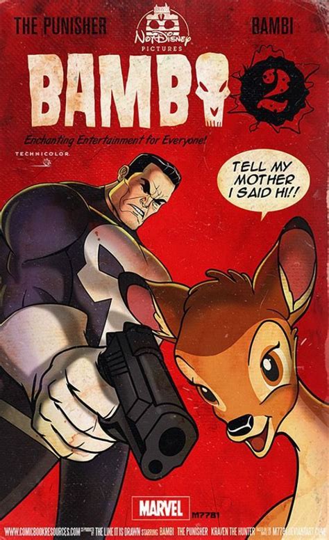 bambi 2 bambi s revenge punisher marvel marvel vs dc disney marvel