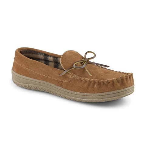 roebuck  mens paxton suede trapper moccasin slippers