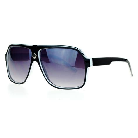 men s italian mobster retro flat top aviator sunglasses white ebay