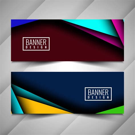 abstract colorful stylish banners set  vector art  vecteezy