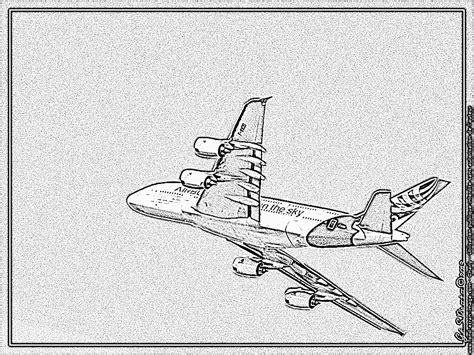 airbus   sky coloring pages printable  airliner