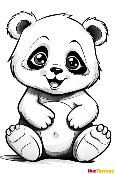 cute baby panda coloring pages